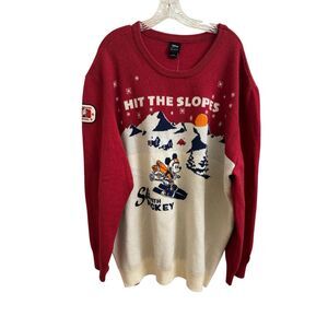 Disney Hit the Slopes Mickey Ski Sweater BoxLunch Exclusive Unisex Size 4X NEW